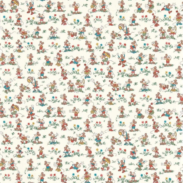 Papel pintado de Mickey Mouse y Minnie en multicolor Mickey and Minnie DDIW217263