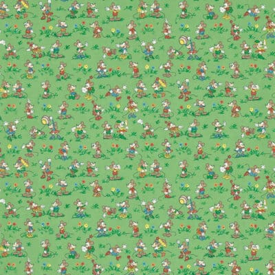 Papel pintado de Mickey Mouse y Minnie en color verde Mickey and Minnie DDIW217265