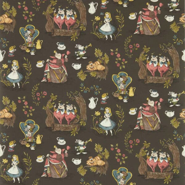 Papel pintado de Alicia en color verde Alice in Wonderland DDIW217285 - Imagen 12