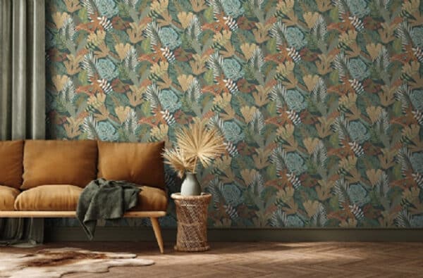 Papel pintado de selva en color azul Aruba 8151 - Imagen 6