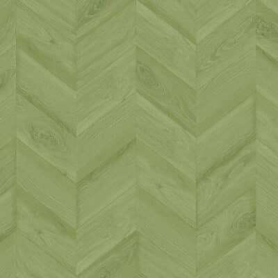 Papel pintado de zig zag en color verde Keore Bay LN40804