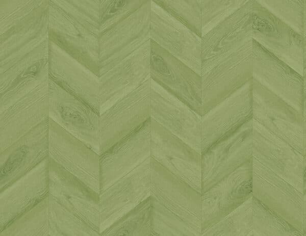 Papel pintado de zig zag en color verde Keore Bay LN40804
