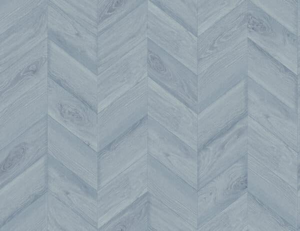 Papel pintado de zig zag en color azul Keore Bay LN40812