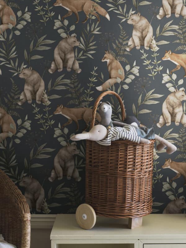 Papel pintado de animales en color azul Wild Forest 6920 - Imagen 4