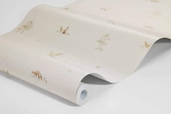 Papel pintado de animales en color beige Little Fox 6923 - Imagen 3