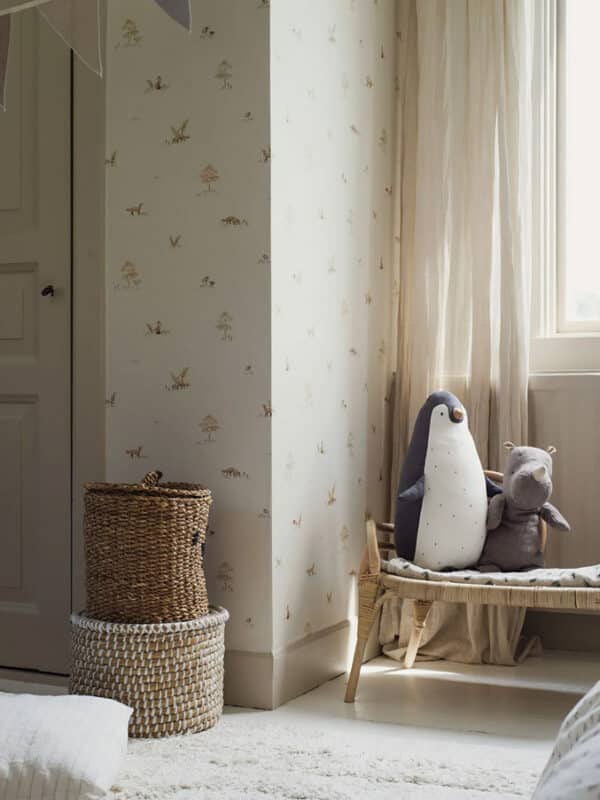 Papel pintado de animales en color beige Little Fox 6923 - Imagen 7