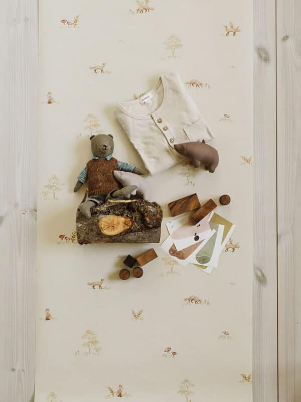 Papel pintado de animales en color beige Little Fox 6923 - Imagen 9