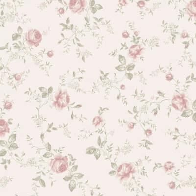 Papel pintado de flores en color rosa Rose Garden 6928