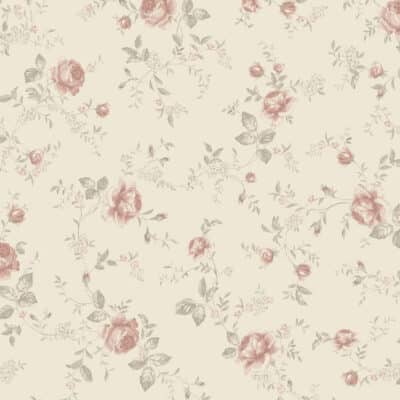 Papel pintado de flores en color amarillo Rose Garden 6929