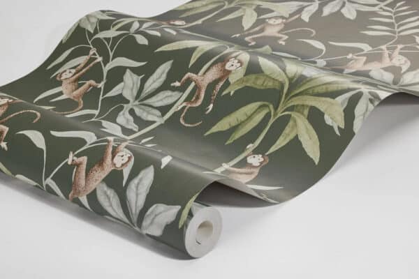 Papel pintado de animales en color verde Jungle Friends 6936 - Imagen 8