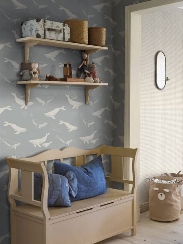 Papel pintado de ballenas en color gris Whales 7452 - Imagen 5