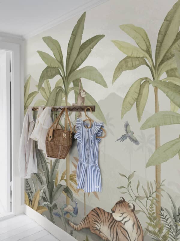 Mural de papel pintado de animales multicolor Wild Jungle Mural 6945 - Imagen 4