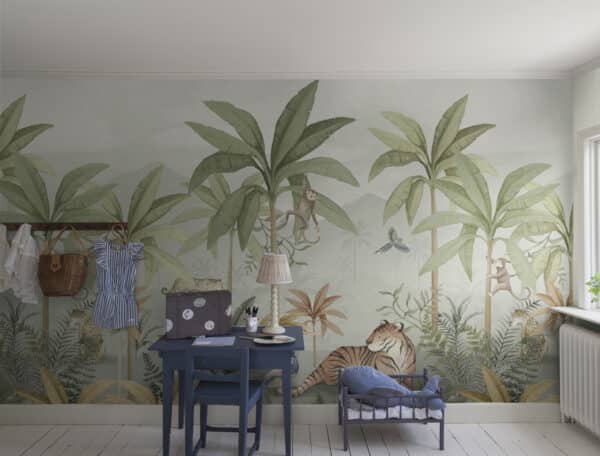 Mural de papel pintado de animales multicolor Wild Jungle Mural 6945 - Imagen 3