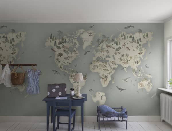 Mural de papel pintado de animales multicolor Little Explorer Mural 6946 - Imagen 3