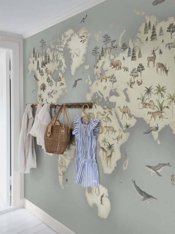 Mural de papel pintado de animales multicolor Little Explorer Mural 6946 - Imagen 5
