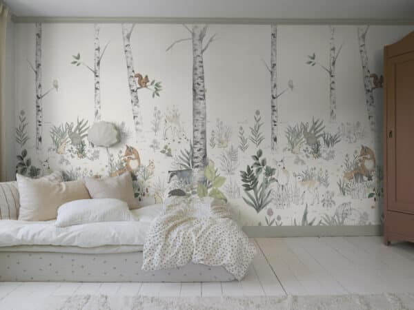 Mural de papel pintado de animales multicolor Magic Forest Mural 7481 - Imagen 3