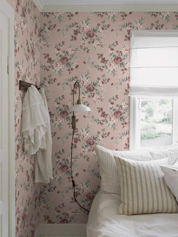 Papel pintado de flores en color rosa Nomi 7484 - Imagen 4