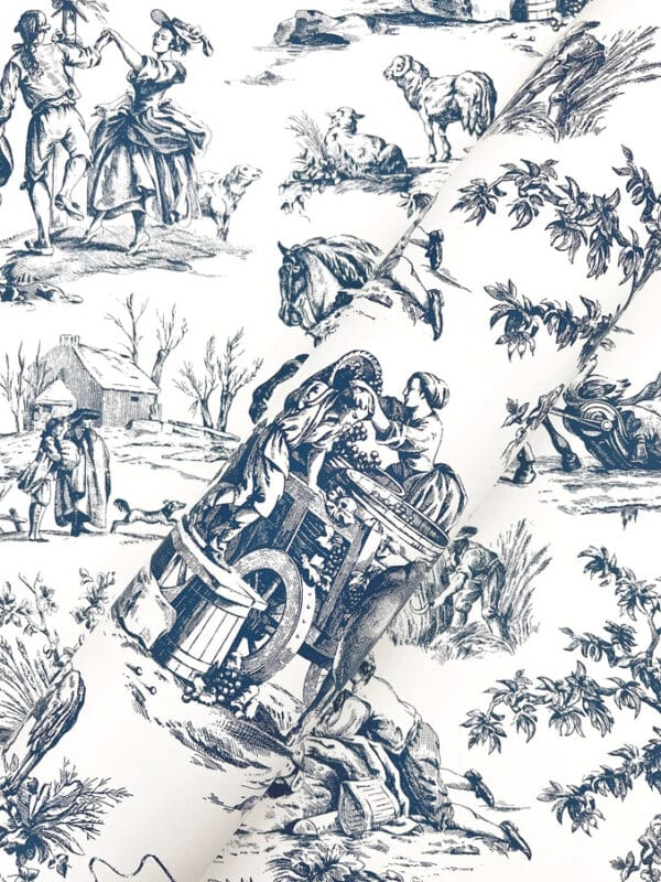 Papel pintado de Toile de Jouy en color gris Season Toile GR5922 - Imagen 11