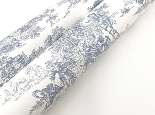 Papel pintado de Toile de Jouy en color gris Campagne Toile RT7940 - Imagen 8