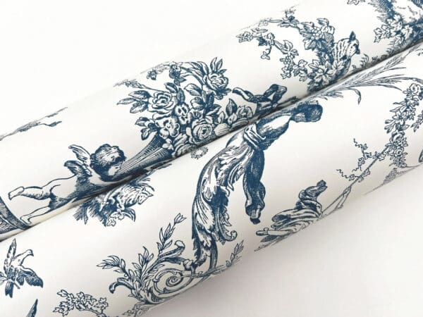 Papel pintado de Toile de Jouy en color azul Old World Toile AT4241 - Imagen 5
