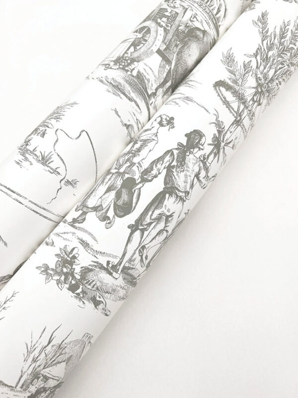 Papel pintado de Toile de Jouy en color gris Season Toile GR5922 - Imagen 5