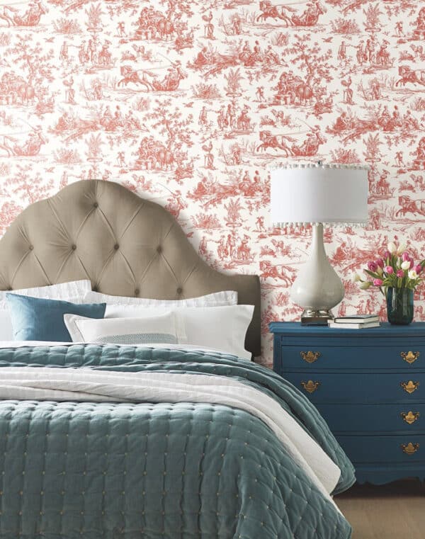 Papel pintado de Toile de Jouy en color gris Season Toile GR5922 - Imagen 7