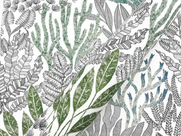Papel pintado de corales en color verde Coral Leaves RT7803 - Imagen 5