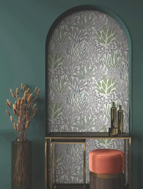 Papel pintado de corales en color verde Coral Leaves RT7803 - Imagen 3