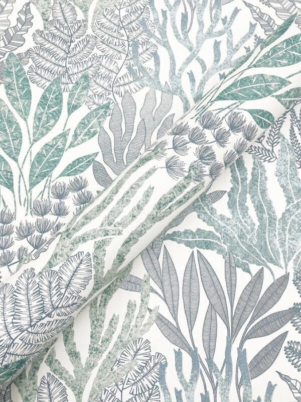 Papel pintado de corales en color verde Coral Leaves RT7803 - Imagen 8