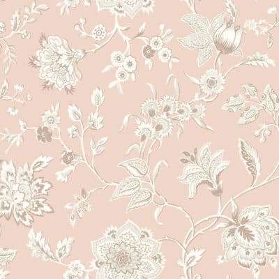 Papel pintado estampado floral en color rosa Sutton RT7825