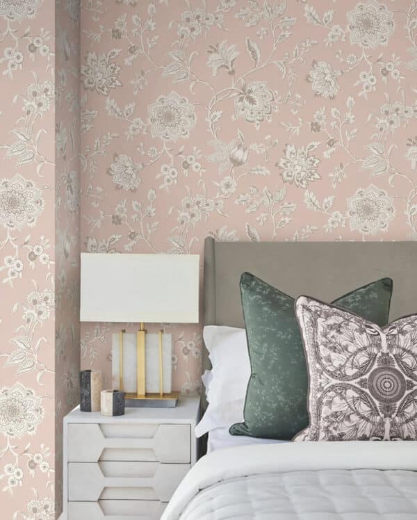 Papel pintado estampado floral en color azul Sutton RT7821 - Imagen 7