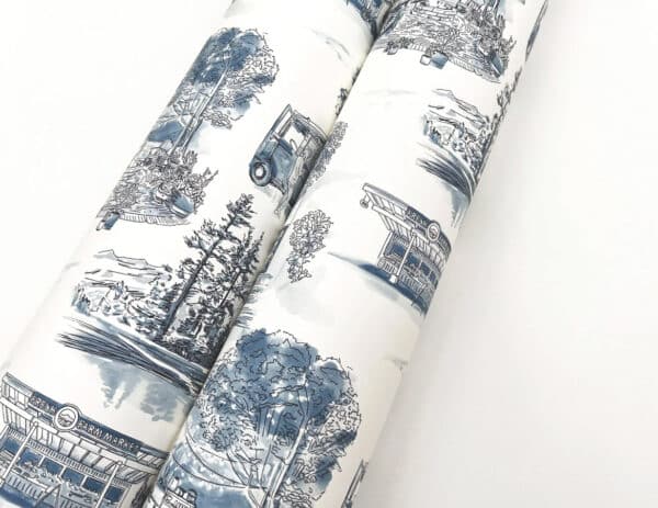Papel pintado de Toile de Jouy en color negro Modern Vista Toile RT7861 - Imagen 11