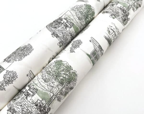 Papel pintado de Toile de Jouy en color negro Modern Vista Toile RT7861 - Imagen 8