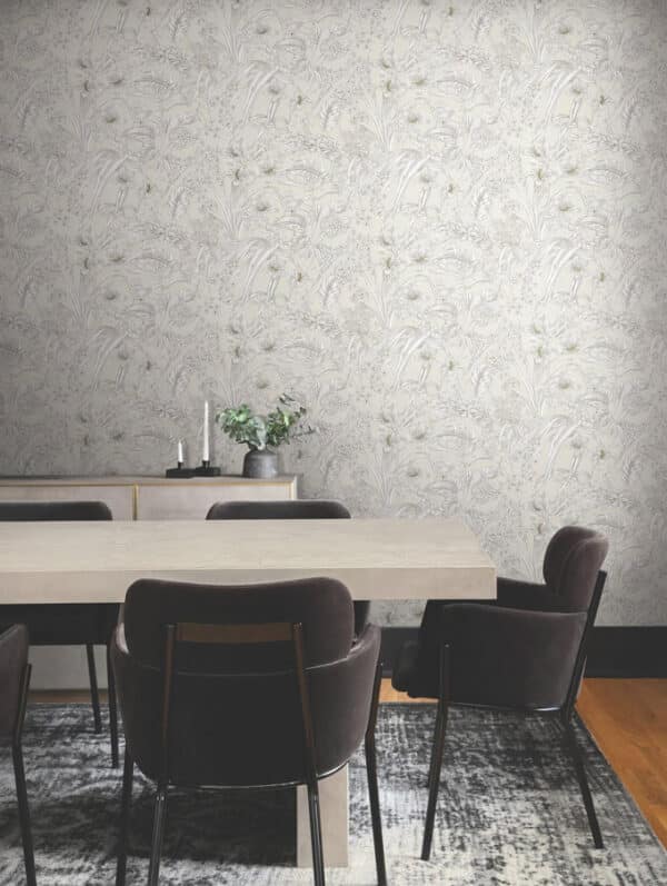 Papel pintado de estampado floral en color azul Orchid Conservatory Toile RT7884 - Imagen 7