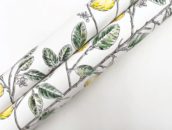 Papel pintado de frutas en color negro Limoncello Toile RT7912 - Imagen 8