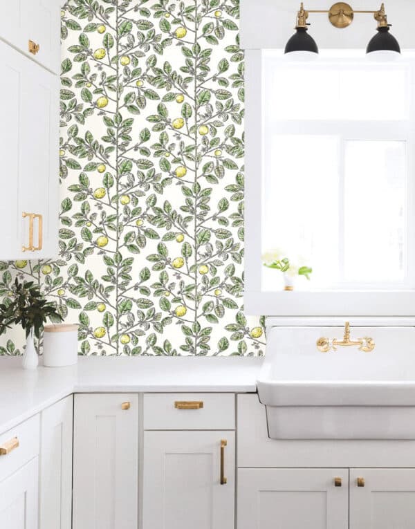 Papel pintado de frutas en color negro Limoncello Toile RT7912 - Imagen 7