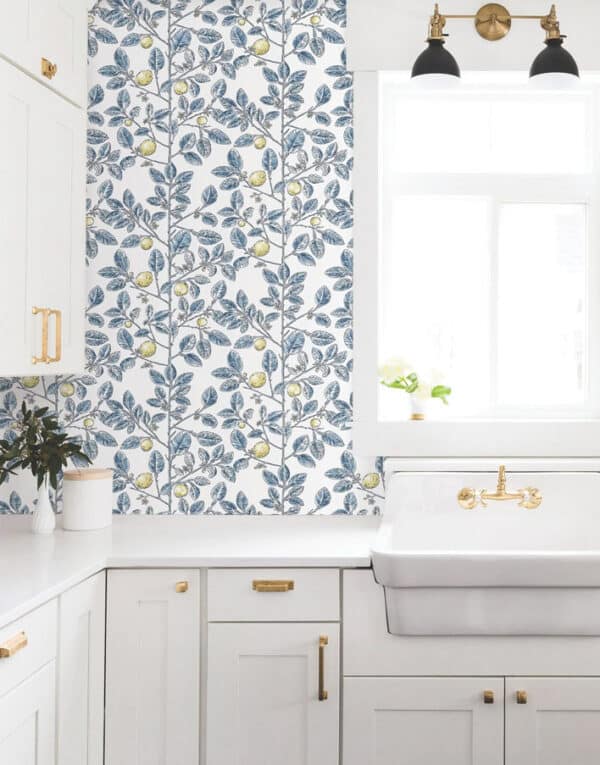 Papel pintado de frutas en color negro Limoncello Toile RT7912 - Imagen 13