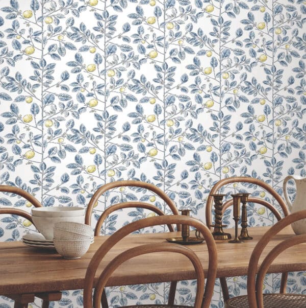 Papel pintado de frutas en color negro Limoncello Toile RT7912 - Imagen 12