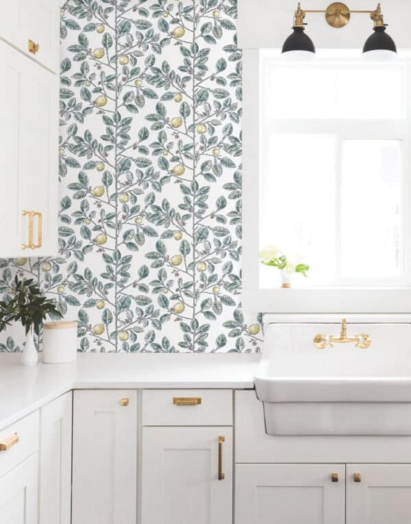 Papel pintado de frutas en color negro Limoncello Toile RT7912 - Imagen 10
