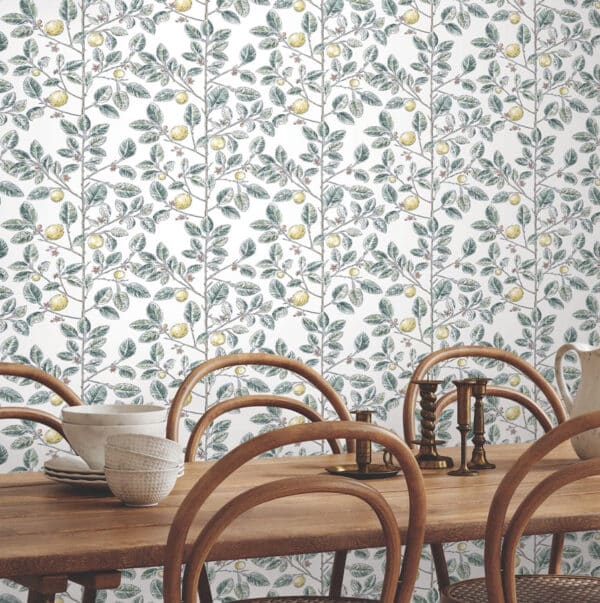 Papel pintado de frutas en color negro Limoncello Toile RT7912 - Imagen 9