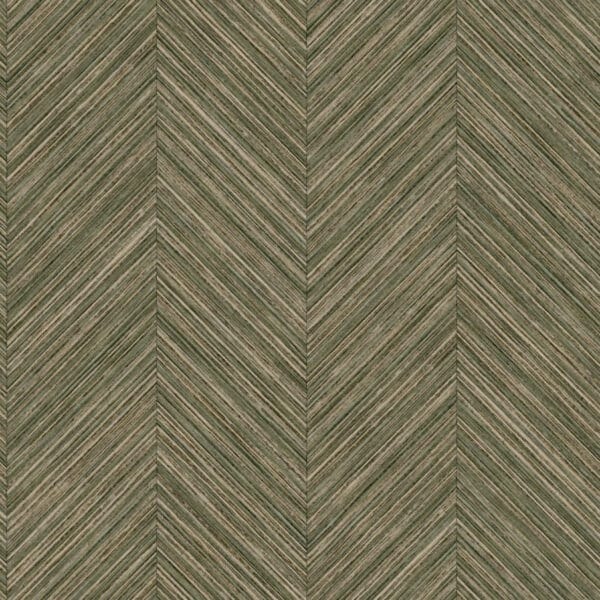 Papel pintado de símil fibras naturales en color verde Origins 018-OGN