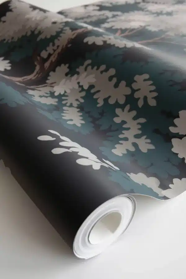 Papel pintado de árboles en color verde Raphael Charcoal 444-81 - Imagen 6