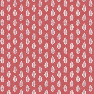 Papel pintado de dibujo pequeño en color rojo Feather Parade Coral A00046
