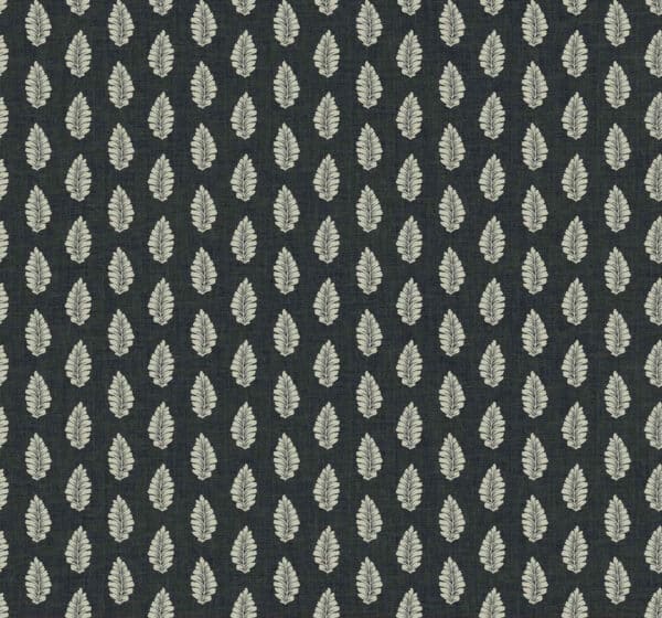 Papel pintado de dibujo pequeño en color negro Feather Parade Onix A00049