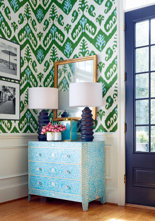 Papel pintado de Thai Ikat en color azul Indies Ikat French Blue T16248 - Imagen 3