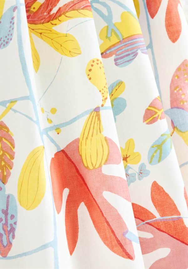 Papel pintado de hojas en color rojo Matisse Leaf Coral and Yelow T16206 - Imagen 7