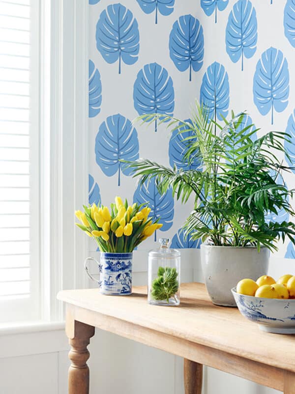 Papel pintado de hojas en color beige Monstera Beige T13956 - Imagen 3