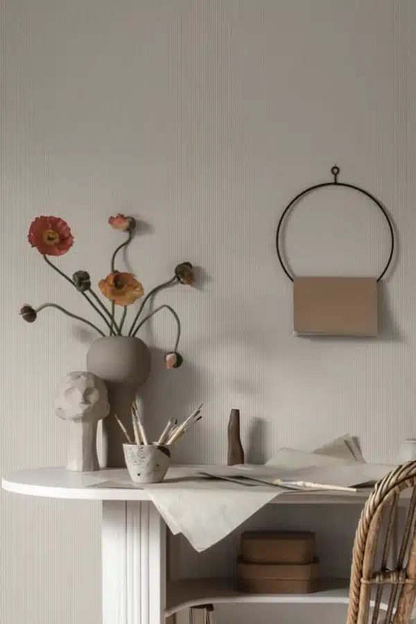 Papel pintado de rayas en color gris Rand Gray S10287 - Imagen 15