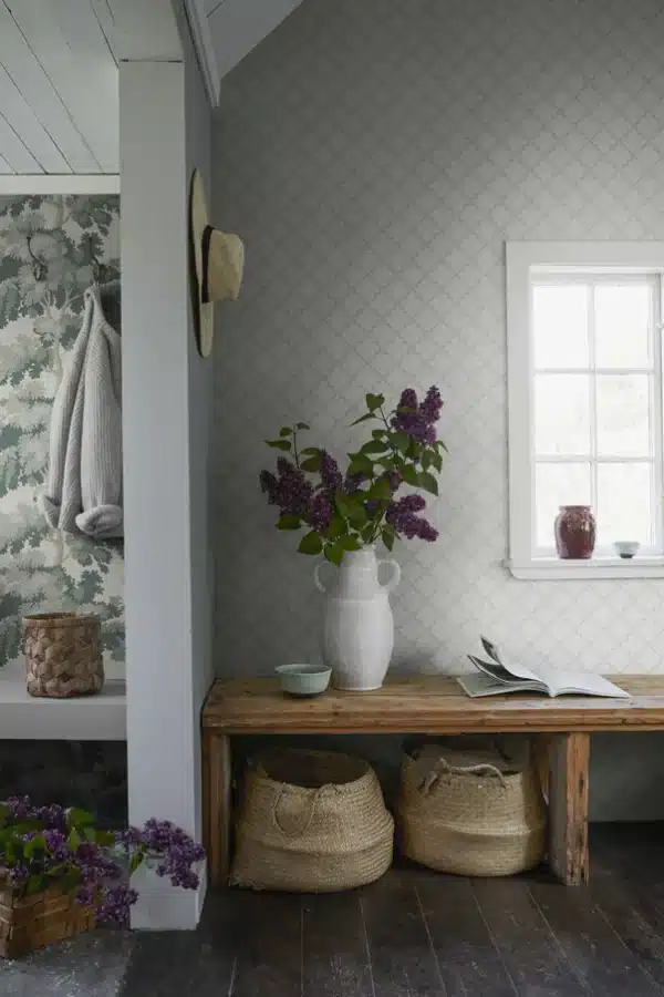 Papel pintado de trellis en color verde Trellis Forest Green S10304 - Imagen 19