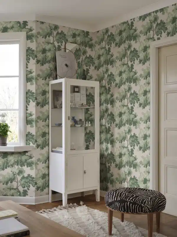 Papel pintado de árboles en color verde Raphael Charcoal 444-81 - Imagen 10